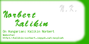 norbert kalikin business card